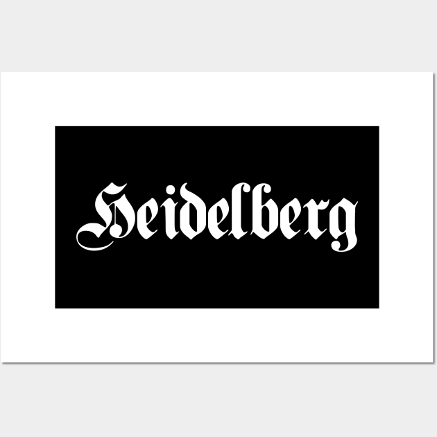 Heidelberg written with gothic font Wall Art by Happy Citizen